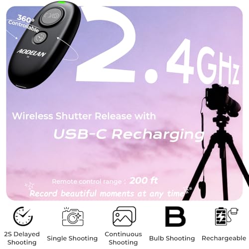 Upgraded Rechargeable USB-C Wireless Camera Shutter Release Remote Control Upgraded remote for Nikon
