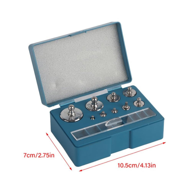 [Australia - AusPower] - 17Pcs Calibration Weight Set Jewellery Calibration Weight for Scale Test Jewelry, 10mg-100g No.45 Steel Scale Weight Scale Equilibrium Calibration Tool 211.1g 
