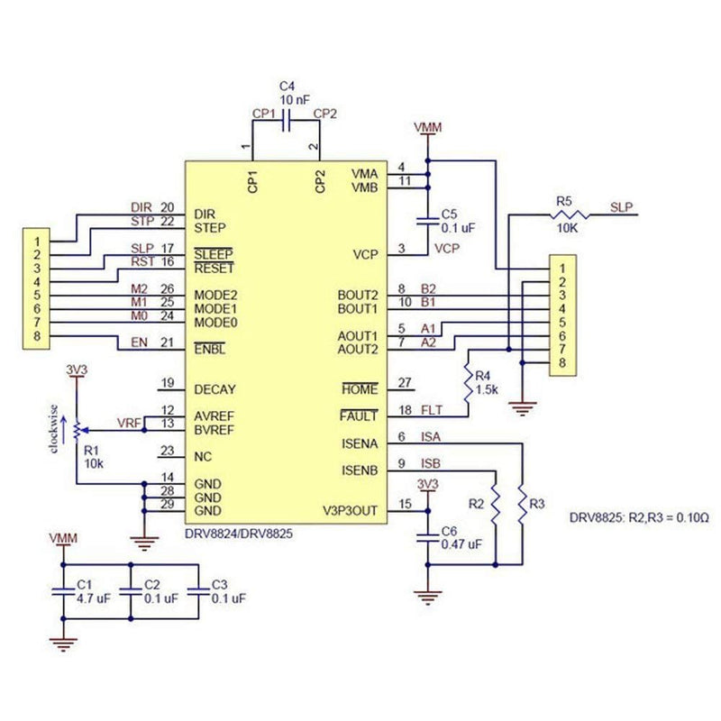 [Australia - AusPower] - 3D Printer Parts DRV8825 Stepper Motor Driver Module with Heat Sink for Ramps 1.4 StepStick A4988 (5pcs) 