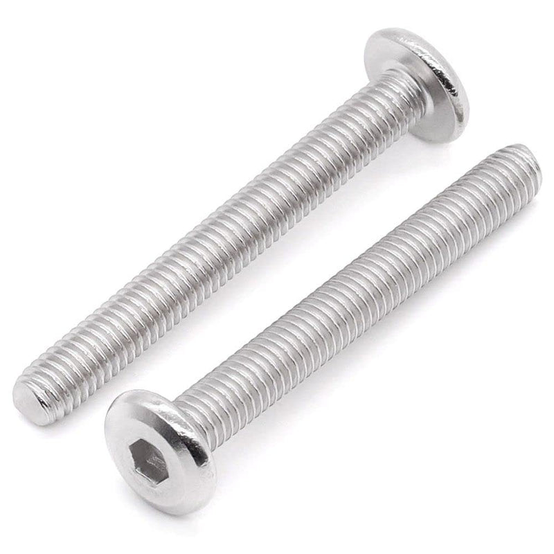 [Australia - AusPower] - Glvaner M10-1.5 x 50mm Binding Screws Furniure Screws, Connection Bolt, Flat Round Head Socket Head Cap Screws, 304 Stainless Steel 18-8 Full Thread, 10 pcs 