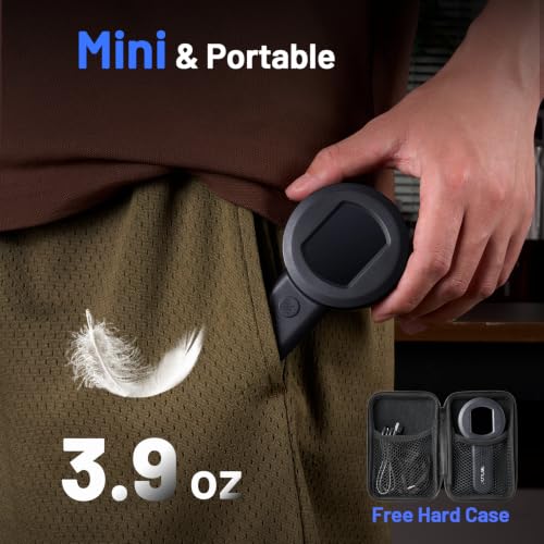 TOMLOV P10 handheld USB microscope for adults and kids, black coin magnifier with light