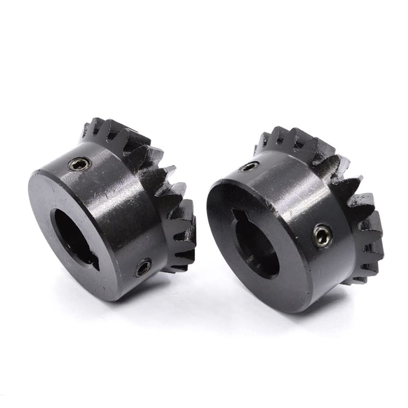 [Australia - AusPower] - 2 Pcs 2M 20 Teeth 8-18mm Shaft Hole Tapered Bevel Gear 1: 1#45 Steel 2 Module 90 Degree Steering Gear with M5 Fixing Hole(12mm) 12mm 