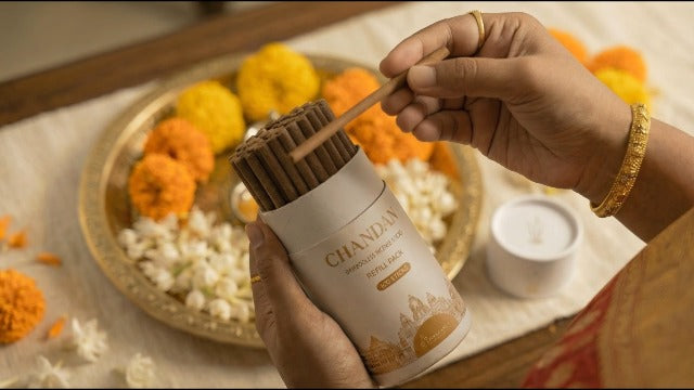 Bambooless Incense Sticks | Natural Agarbatti for Pooja, Meditation & Relaxation | Chemical-Free, Long-Lasting Fragrance | 40 Sticks Per Pack (Tulsi Rani) Holy Basil/Tulsi