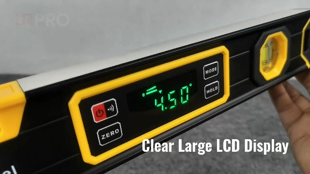 Inclinometer, Digital Torpedo Level and Protractor Neodymium V-Groove Magnets Bright LCD Display Smart Level IP54 Dust/Waterproof