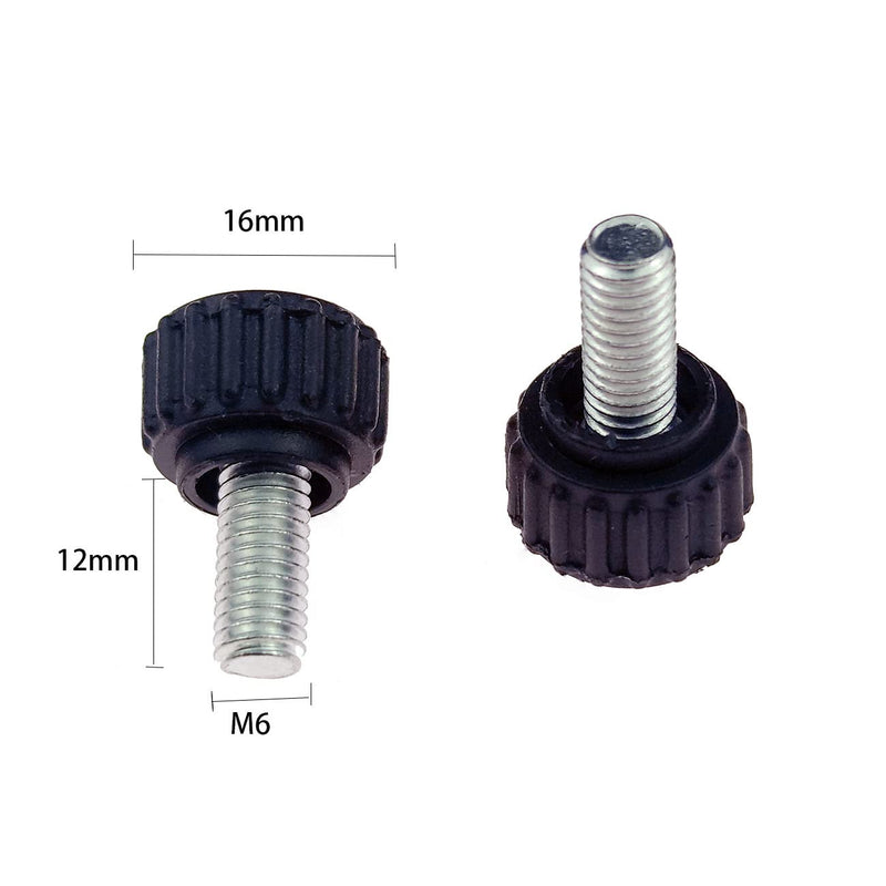 [Australia - AusPower] - 20-Piece M6 Thumbscrews Threaded Knurled Thumbscrew Grip Knobs Thumb Screw for Machinery Latche with Storage Case (M6 x12)¡­ M6 x12 