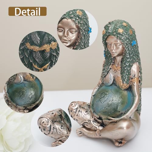 Goddess Statue, Gaia Statue Mother Earth Nature Moon Statues Home Decor