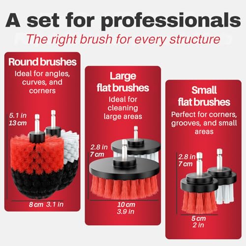 Drill Brush Attachments for Cordless Drill [Set of 6] Car, Household &more