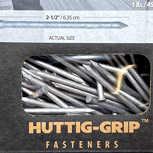OHIY Huttig-Grip 8d 2-1/2-inch OG galvanized heavy-duty casing finish nails, 1 lb pack of 133