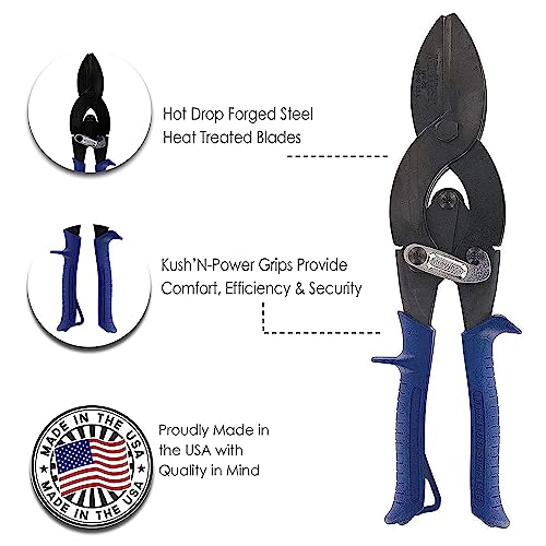 Midwest Snips Blade Crimper with 1-5/8-inch throat depth for metal ductwork, 1-pack