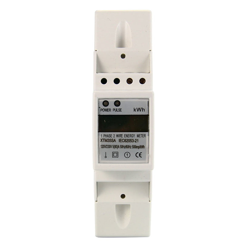 [Australia - AusPower] - BAYM® 5(80) A 120V 60HZ Single Phase Din Rail KWH Watt Hour Din-Rail Energy Meter LCD KWH 80A 