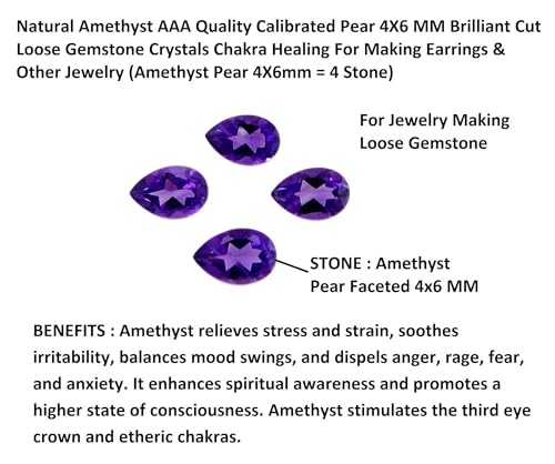 Natural Amethyst Citrine Garnet Iolite Peridot pear 4x6mm faceted brilliant cut AAA quality loose calibrated gemstones for jewelry making BOX 1–Amethyst Pear 4X6mm=4 Pcs