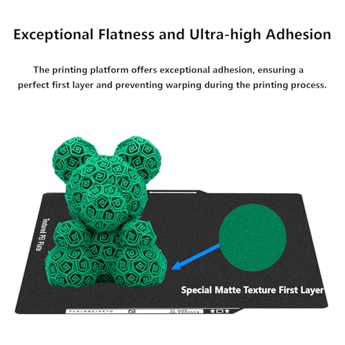 X1C, P1P, P1S, P2S PEI Build Plate, 3D Printer Double Sided Black Textrued PEI Platform with Identification Code for Bambu Lab P1/X1 Series, A1 257x257mm Black PEI
