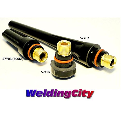 WeldingCity TIG Welding Torch Accessory Kit (.040"-1/16"-3/32"-1/8") Collet-LARGE Gas Lens-Ceramic Cup-Gasket-Back Cap for Torch 17, 18 and 26 Weldcraft Miller Lincoln Hobart ESAB AHP (T7) 16-pcs (.040"-1/16"-3/32"-1/8")