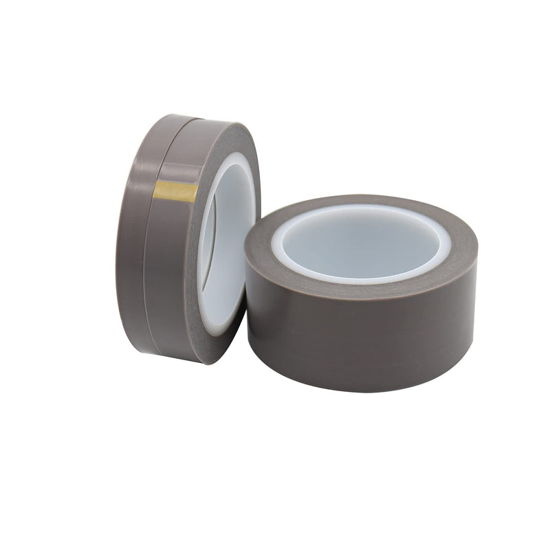 PTFE Tape, Single Side Silicone Adhesive PTFE Film Tape Sheets, Heat Resistant Film Tape, 36 Yards (1 roll) 0.005 in × 0.75 in × 36 yd Grey