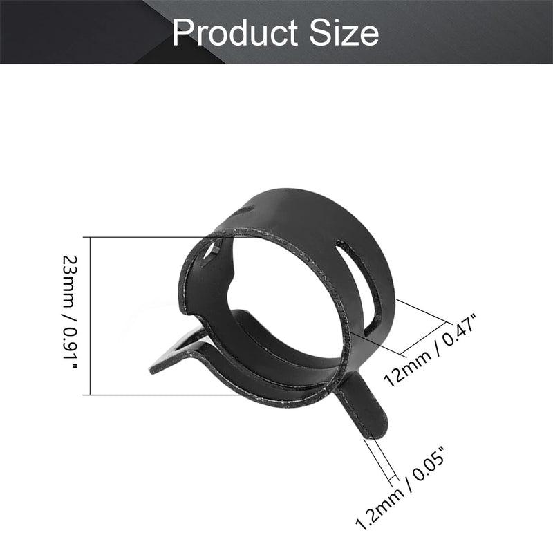 [Australia - AusPower] - MroMax 5Pcs 23mm ID Spring Band Hose Clamps, Fit 24.5-26.5mm OD Hose, Spring Hose Clip Fuel Line Silicone Vacuum Hose Pipe Clamp, Air Hose Tube Water Pipe Fasteners 5-Packs 