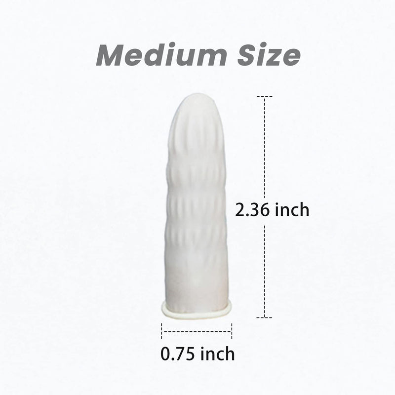 [Australia - AusPower] - Finger Cots, Inartato Latex Finger Protectors Rubber Finger Tips Sleeves Toes Gloves Multi-Used for Handmade, Beauty Nail, Tattoo Electronic Repair Apply (Medium Size 300 Pcs Per Case) Medium 