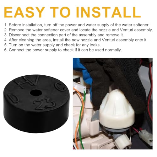 HEBRAR black water softener flow plug, compatible with WS22X10020 and 521829 models