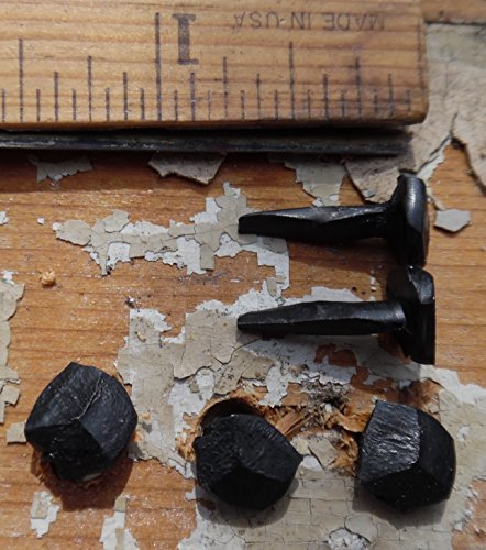 Antique Hardware Depot 5/8-inch wrought rose head clavos masonry nail in antique black forged iron with faceted head