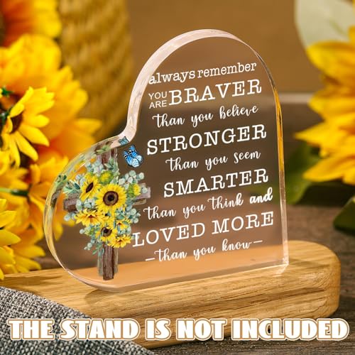 Yalikop Always Remember You Are Braver Than You Think Acrylic Plaque Mixed Color Fresh Style