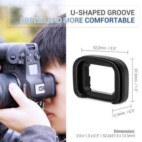 ER-H Soft Eyecup Eyepiece Viewfinder Cover & RS-80N3 Remote Control Shutter Release Cord for Canon EOS R3 Mirrorless Camera