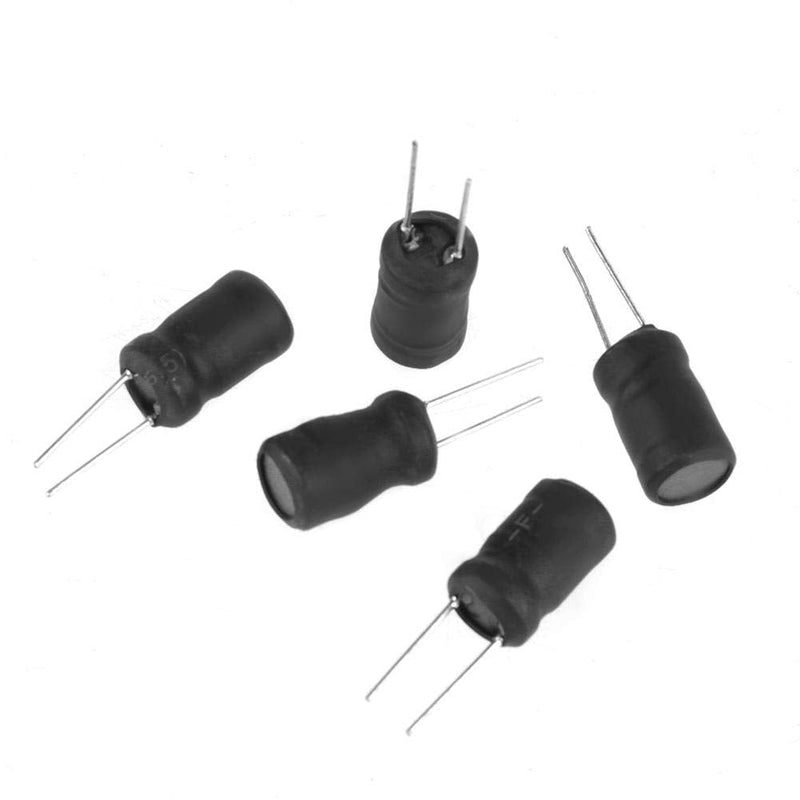 Bewinner Inductors 10uH-10mH 12 Values Choke Coils Assorted Kit Electronic Inductors With Special Guide Pin Structure Small Vertical Inductors Take Up Less Space