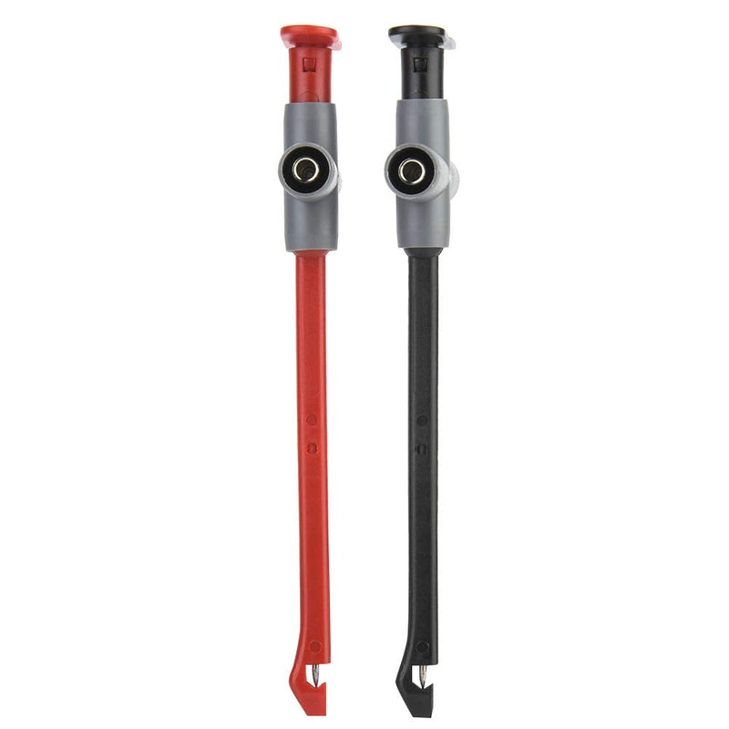 [Australia - AusPower] - Multimeter Test Probes P5010 Puncture Clips 4mm Plugs 2 Pack Electrical Testing Accessories 
