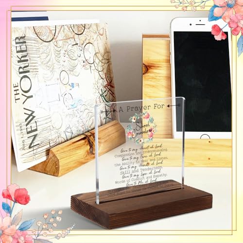 Appreciation Gift for School Counselor, Religious Gifts for School Counselor, Christian Gift for School Counselor, Modern Acrylic Desk Plaque with Inspirational Quotes, 10 x 10 x 1.5 cm,XXD23