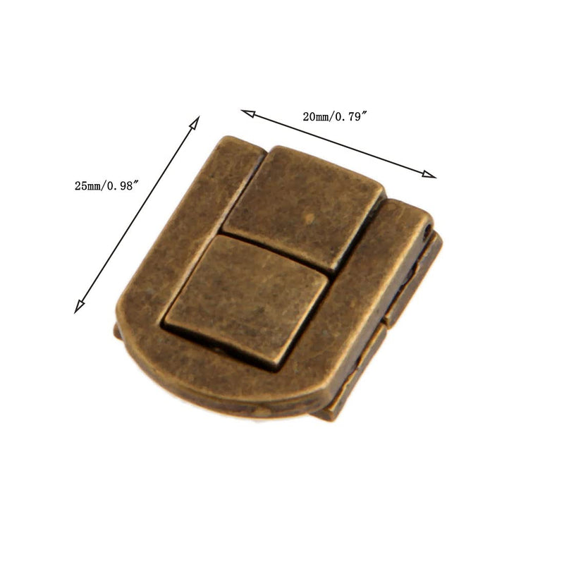 [Australia - AusPower] - dophee Toggle Catch Lock 0.98"x0.79" Antique Bronze Retro Style Iron Hasp Wood Chest Lock Latch Clasp with Screws for Jewellery Box Suitcase Chest Decoration (5-Pack) 5 Pieces 