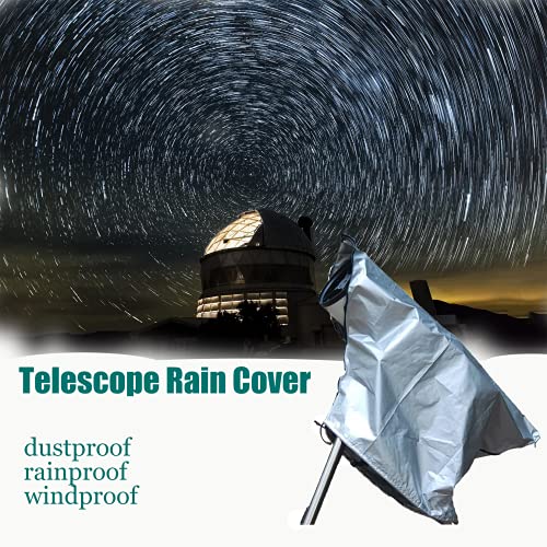 J&C Telescope Cover 420D Silver Outdoor Scope Cover Waterproof DSLR Camera Rain Covers Rain Resistant Patio Telescope Covers Dustproof UV Resistant Silver- 39x29inch