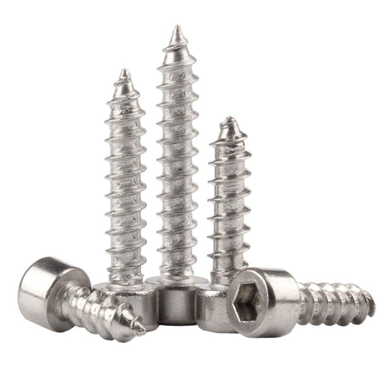 [Australia - AusPower] - Fasteners Tools Nails Screws - Hardware Self Tapping Screws Metric Thread Stainless Steel Hex Socket Cap Screw M4 M5 M6 M5x25 (30pcs) Silver 