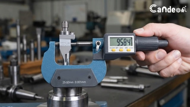 Digital Outside Micrometer, 25-50 mm/1-2 Inch LCD Micrometer, Electronic Digital Micrometer Caliper, Thickness Gauge, Length Measuring Tool 0.001 mm (0.00005 Inches)