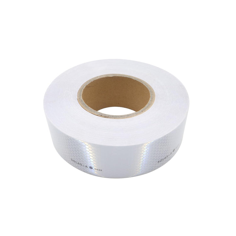 Solas Reflective Marine Tape Silver Waterproof Glass Bead Safety Warning Tape High Adhesive(2IN X 150FT) Universal Application for Cars, Trailers, Boats, Motorcycles 45.7M(150FT)