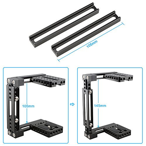 CAMVATE Adjustable Camera Cage Fit for Right Handle and Left Handle Camera