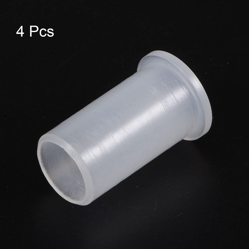 [Australia - AusPower] - 4pcs Flanged Sleeve Bearings 15mm Bore 18mm OD 35.5mm Length Nylon Bushings for Shaft, White 15mm x 18mm x 35.5mm 