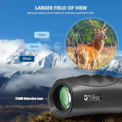Waterproof Compact Monocular 10x25 - Bundle with - Smartphone Telescope Adapter Camera Mount