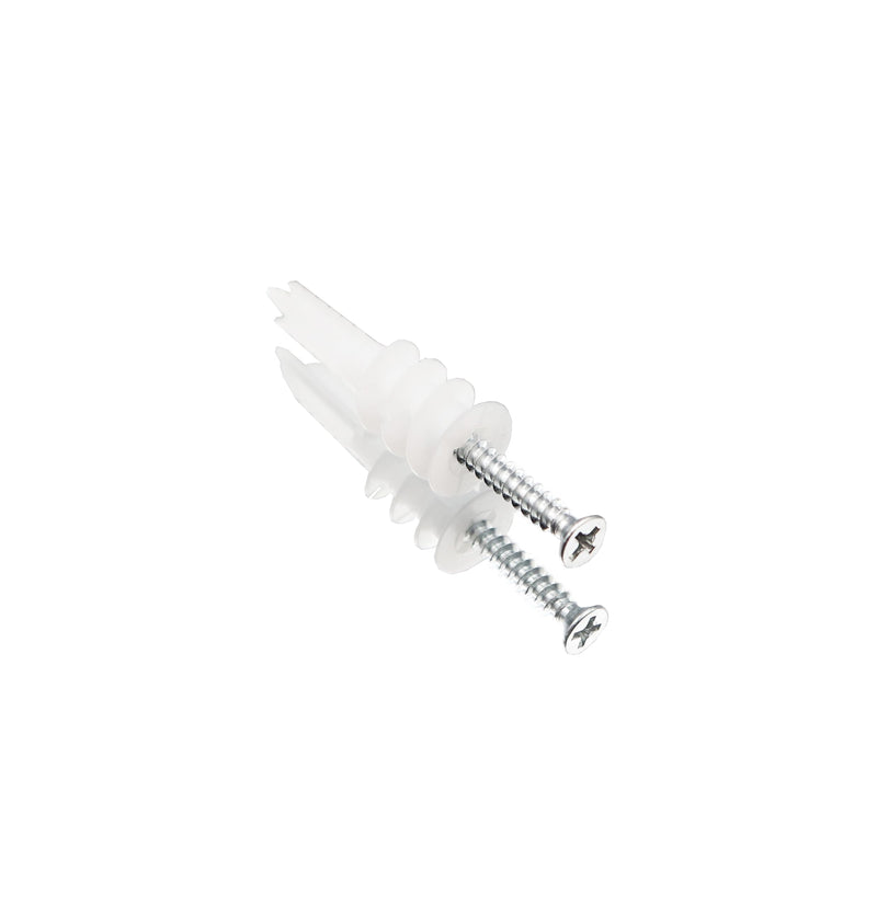 [Australia - AusPower] - 60pcs #8 x 1-1/4'' Drywall Anchors, Wall Anchors and Screws for Drywall, 75LB Hanging and Mounting, 30pcs Threaded Plastic Sheetrock Anchors and #8 Screws 
