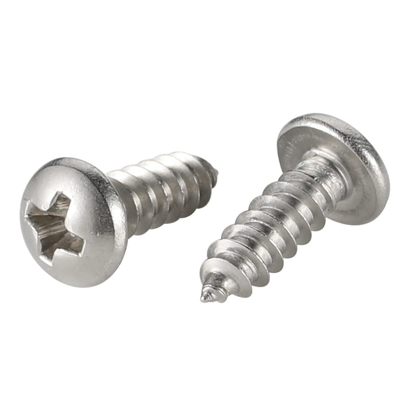 [Australia - AusPower] - #10 x 1" Pan Head Self Tapping Screw, Pan Head Sheet Metal Screws Wood Screws, Stainless Steel 304 (18-8), 100 Pack #10 x 1" 