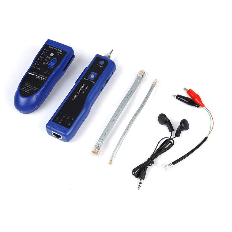 [Australia - AusPower] - Rapid LAN Network Multifunctional Cable Tester Line Finder Portable Wire Tracker Tool Tone Generator Probe Kit for Telephone Line Tester and Continuity Checking(No Batteries Included)(Blue) 