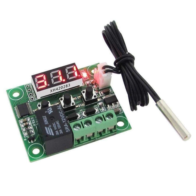 W1209 DC 12V Digital Mini Thermostat Temperature Controller Control Switch Sensor Module Pack of 2