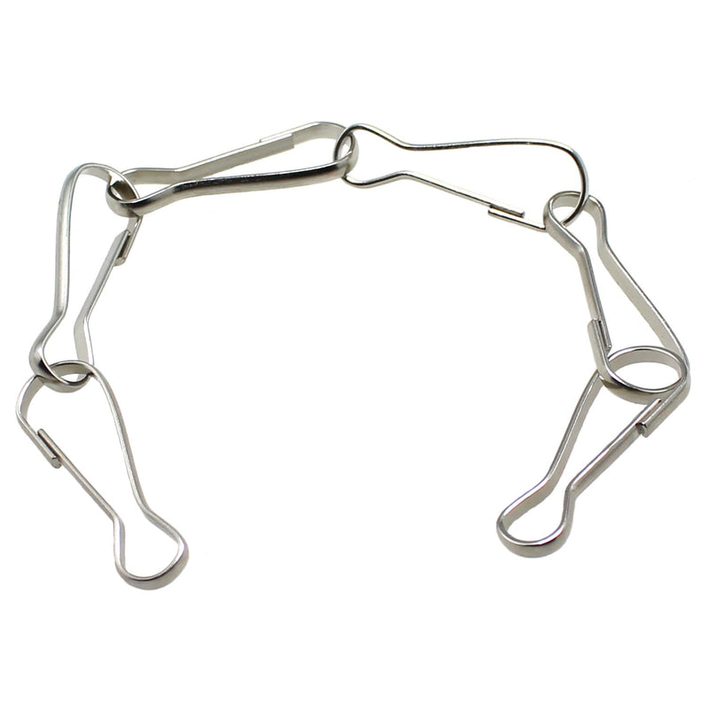 [Australia - AusPower] - 100PCS 25mm Silver 304 Stainless Steel Metal Spring Hook Small Spring Clip Rustproof Lanyard Snap Hooks DIY Accessories Line Buckle Fishing Gear Flagpole Hanging Buckle 25 mm 