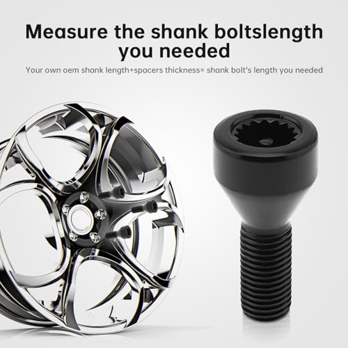 ePathChina M12x1.5mm black anti-theft wheel lock lug nuts set with master key for BMW and Mini Cooper