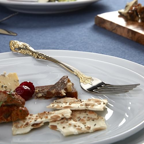 Oneida Golden Michelangelo 5 Piece Fine Flatware Set, Service For 1 5-Piece Flatware Set