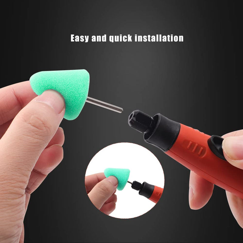 [Australia - AusPower] - Mini Buffing Polishing Pads, 30Pcs Mini Detail Polishing balls Use On Rotary Tools,Cordless electric drill, Small area Polisher Tool for Tight Area Detailing Polishing Waxing And Sealing Glaze -MNPC30 30Pcs DETAIL POLIHSING SETS 