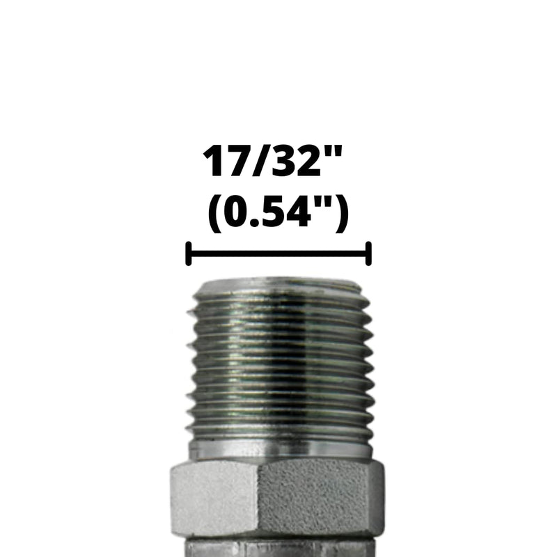 [Australia - AusPower] - (10-Pack) MP-04-04 | 1/4" Hose x 1/4" NPTF Male Pipe Thread Hydraulic Hose Ends Crimp Fitting 10 