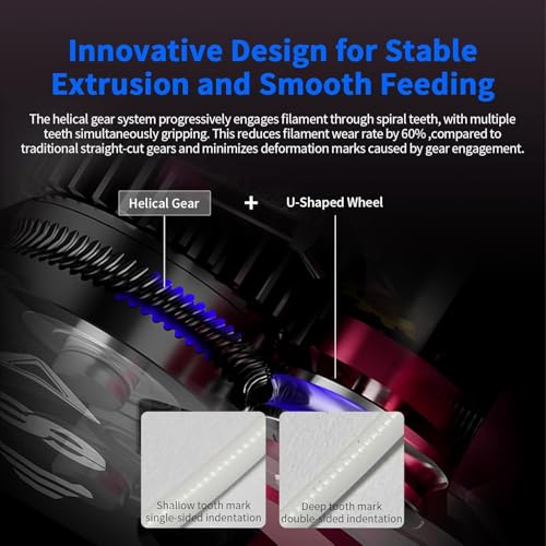 3D Printer Accessories Upgrade Phaetus K1/K1C/K1 Max: DXC ExtruderDirect Drive Helical Gear Smooth Feeding Extrusion Replacement - Support 1.75mm Filament