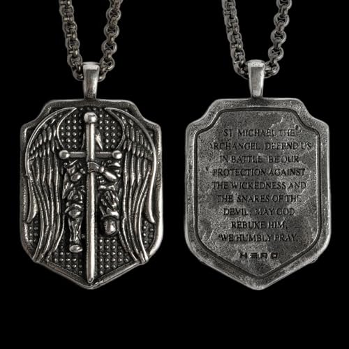 Hero Company Saint Michael the Archangel Pendant Necklace for Men