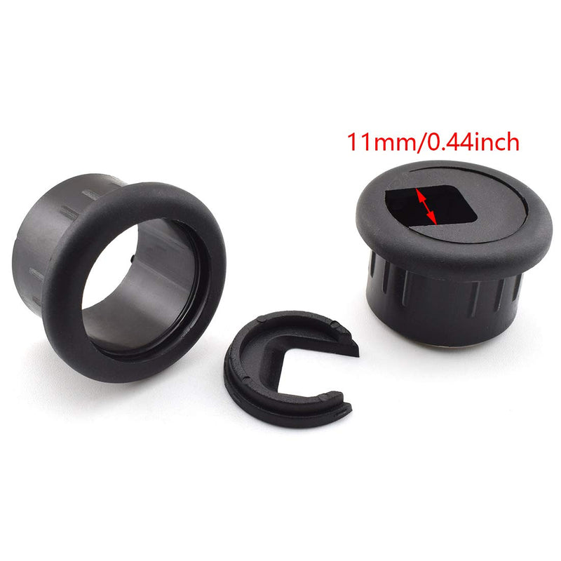 [Australia - AusPower] - SDTC Tech 3-Pack 1 inch Desk Hole Wire Grommet Black Plastic Cable Cord Cover Organizers 25mm 3 pack 