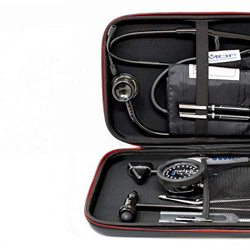 [Australia - AusPower] - MDF Instruments, Hard Case for Classic Cardiology, MD One® & Acoustica® Stethoscopes, Reflex Hammers, Sphygmomanometers, Penlights - Mesh Pocket for Doctor & Nurse Accessories - Large (MDFSCL12) 