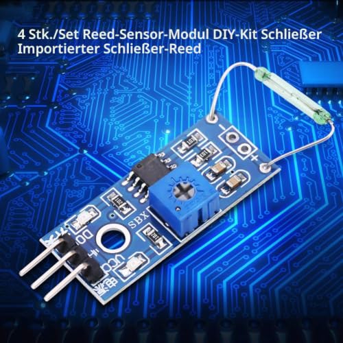 4pcs/set Reed Sensor Module Magnetic Switch Module DIY Kit Normally Open for