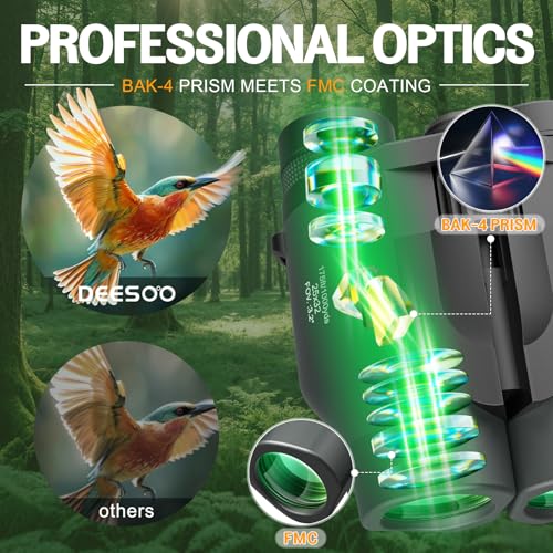 25x32 Compact High Power Binoculars for Adults Bird Watching